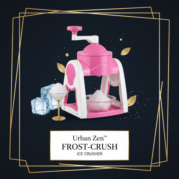Urban Zen™ Frost-Crush – Premium Manual Ice Crusher Machine (Pink Edition)