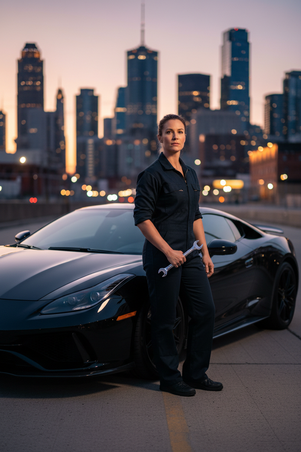 Realistic Caucasian Automotive