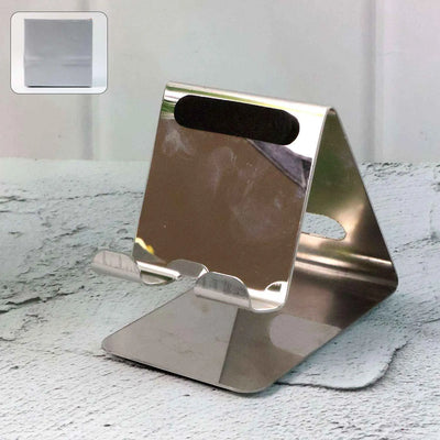 Stainless Steel Universal Mobile  Tablet Stand Holder - (1 Pc)