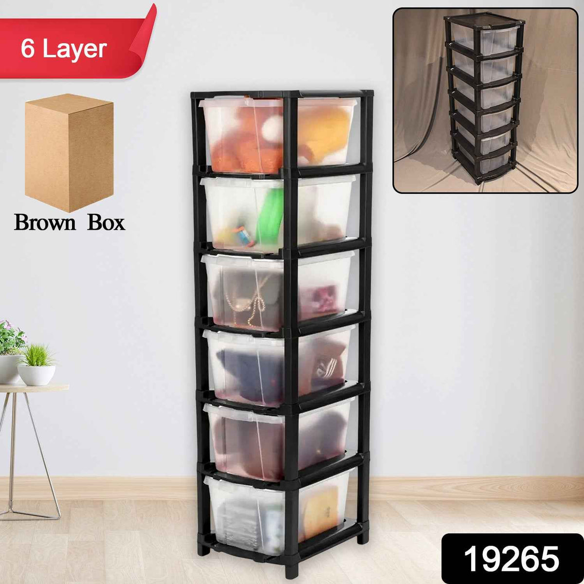 6-layer Modular Plastic Drawer Storage Cabinet - Mr Urban Choices