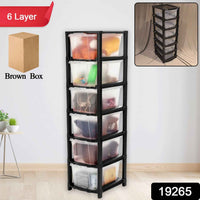 6-layer Modular Plastic Drawer Storage Cabinet - Mr Urban Choices