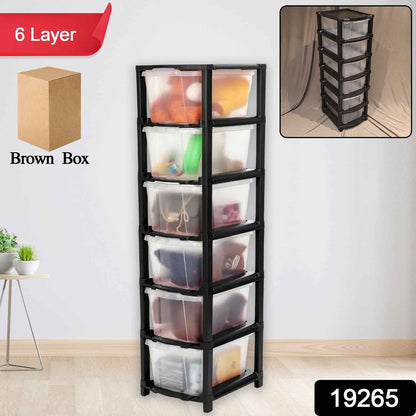 6-layer Modular Plastic Drawer Storage Cabinet - Mr Urban Choices