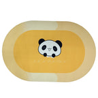 Anti-slip Cartoon Panda Printed Bathroom Floor Mat (1 Pc 90 X 59 Cm)