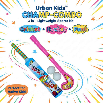 Urban Kids™ Champ-Combo – 3-in-1 Lightweight Sports Kit (Bat, Ball & Hockey)