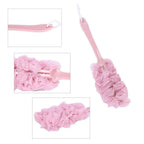 6702 Loofah Back Scrubber For Shower Long Handle Bath Sponge Shower Brush Soft Nylon Mesh Back Cleaner Washer Body Bath Brush For Women And Men Bathroom Shower Accessories