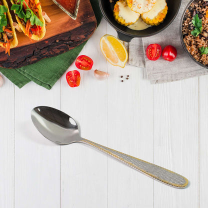 Urban Zen™ Royal-Gild – Textured Stainless Steel Spoons with Gold Plated Handles - Mr Urban Choices