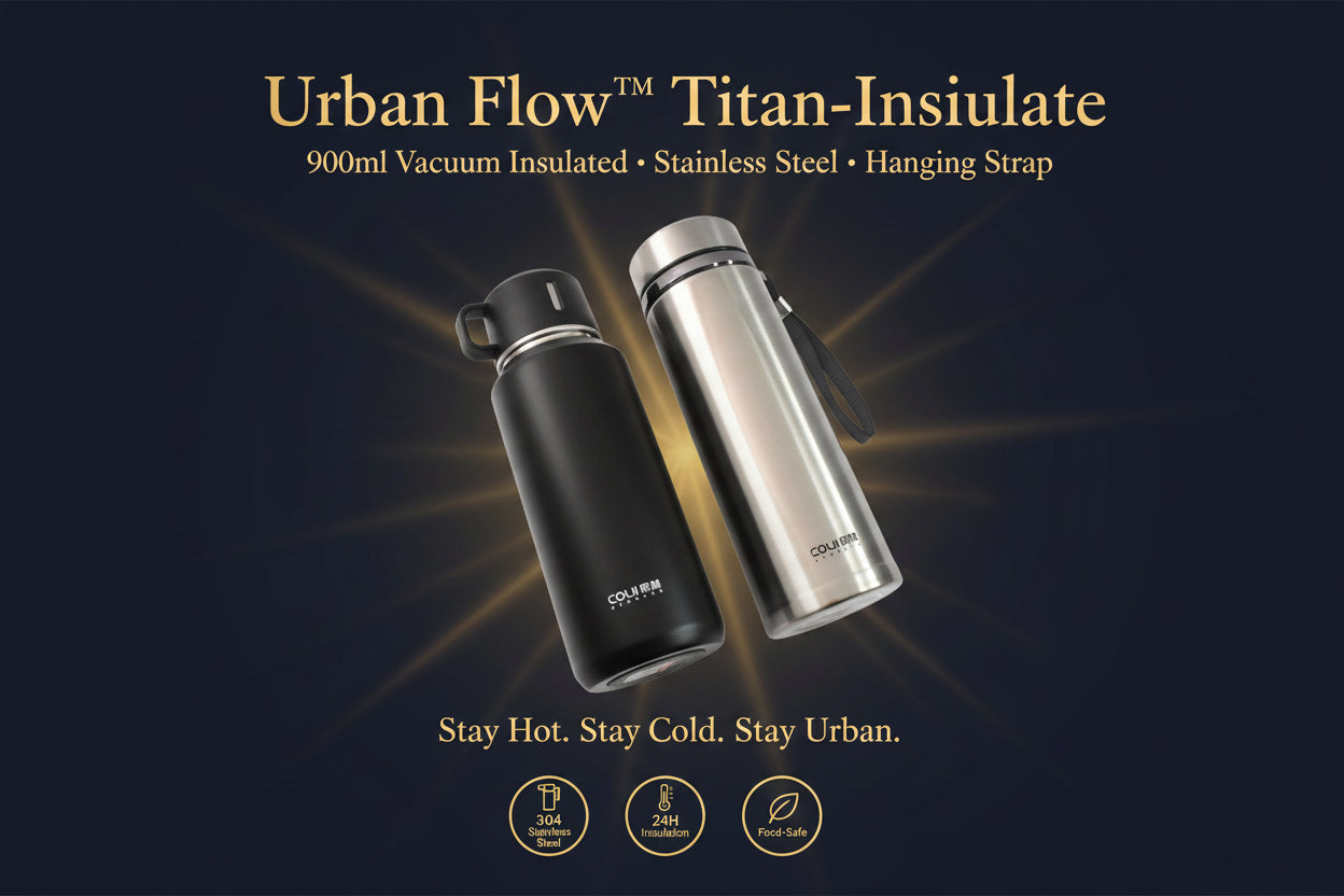 13041 Stainless Steel Vacuum Insulated Water Bottle  Cup  Leak Proof Flask For Tea Coffee  Reusable Water Bottle With Hanging Strap  Bottle For Hot  Cold Drinks Wide Mouth Water Flask (900 Ml  Mix Color)