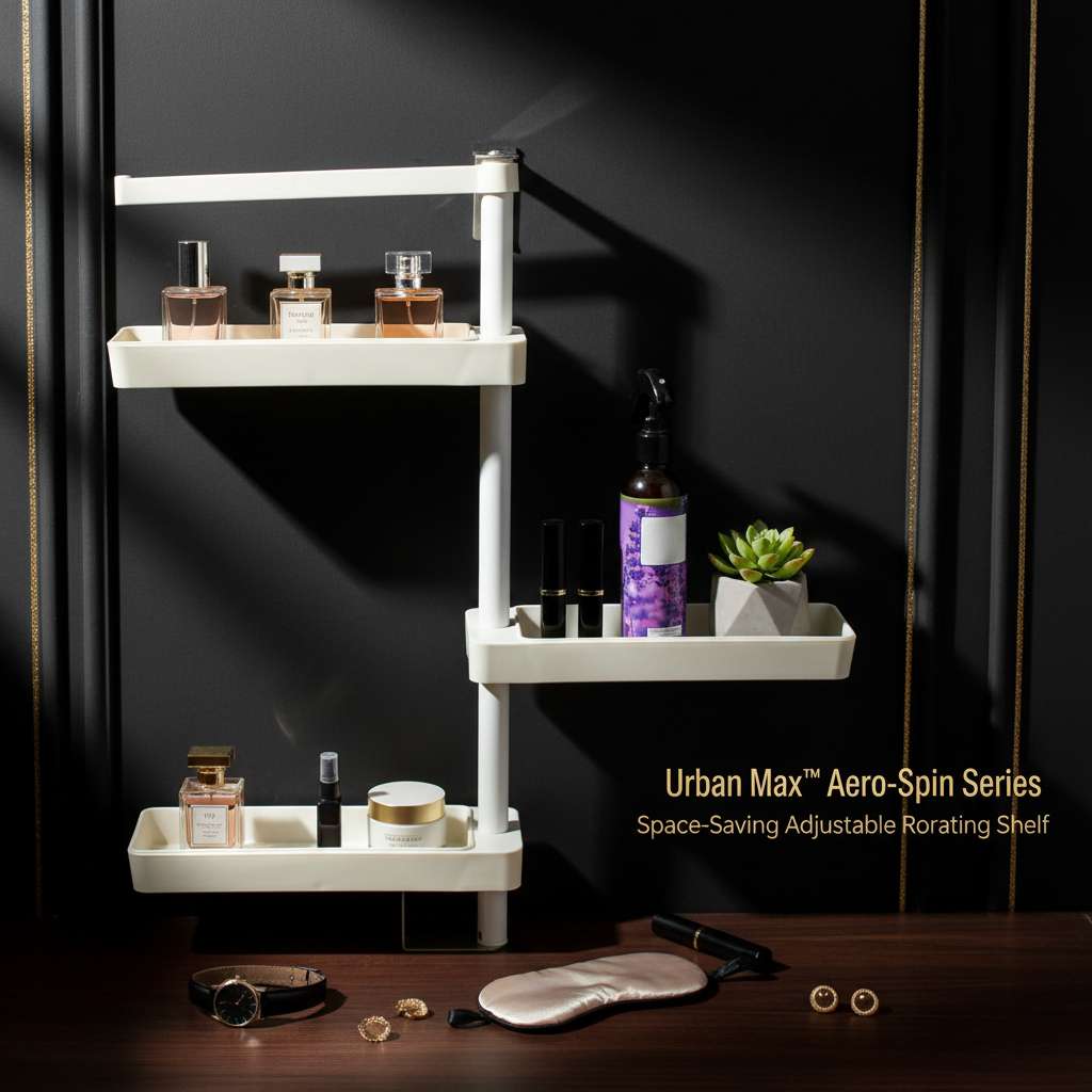 Urban Max™ Aero-Spin Series – Space-Saving Adjustable Rotating Shelf - Mr Urban Choices