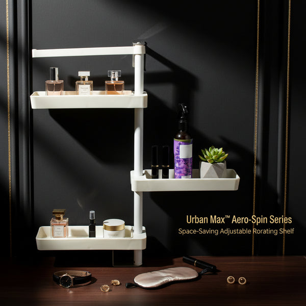 Urban Max™ Aero-Spin Series – Space-Saving Adjustable Rotating Shelf