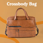 Premium Faux Leather Multipurpose Messenger Briefcase With Shoulder Strap (1 Pc)