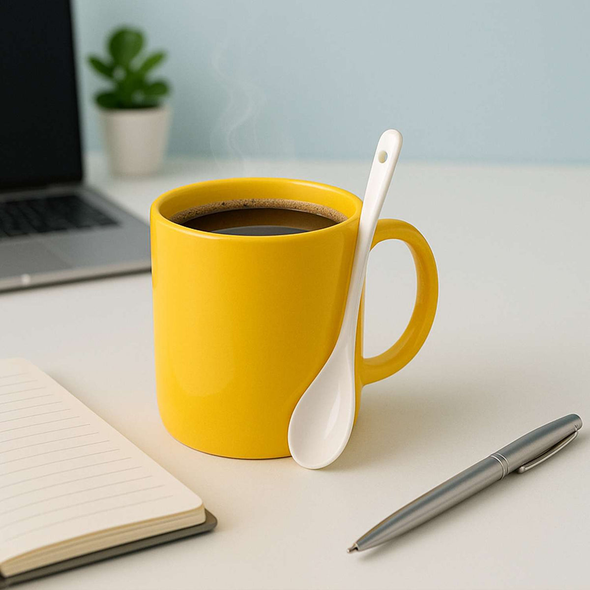 Elegant Ceramic Mug With Matching Spoon - Mr Urban Choices