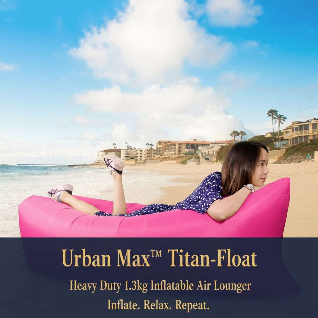 Urban Max™ Titan-Float – Heavy Duty 1.3kg Inflatable Air Lounger  It is ideal for camping, beach trips, picnics, travel, garden relaxing, terrace use, and casual home loungi - Mr. Urban Choices