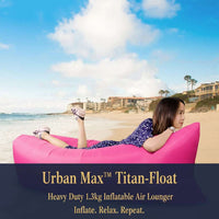 Urban Max™ Titan-Float – Heavy Duty 1.3kg Inflatable Air Lounger  It is ideal for camping, beach trips, picnics, travel, garden relaxing, terrace use, and casual home loungi - Mr. Urban Choices