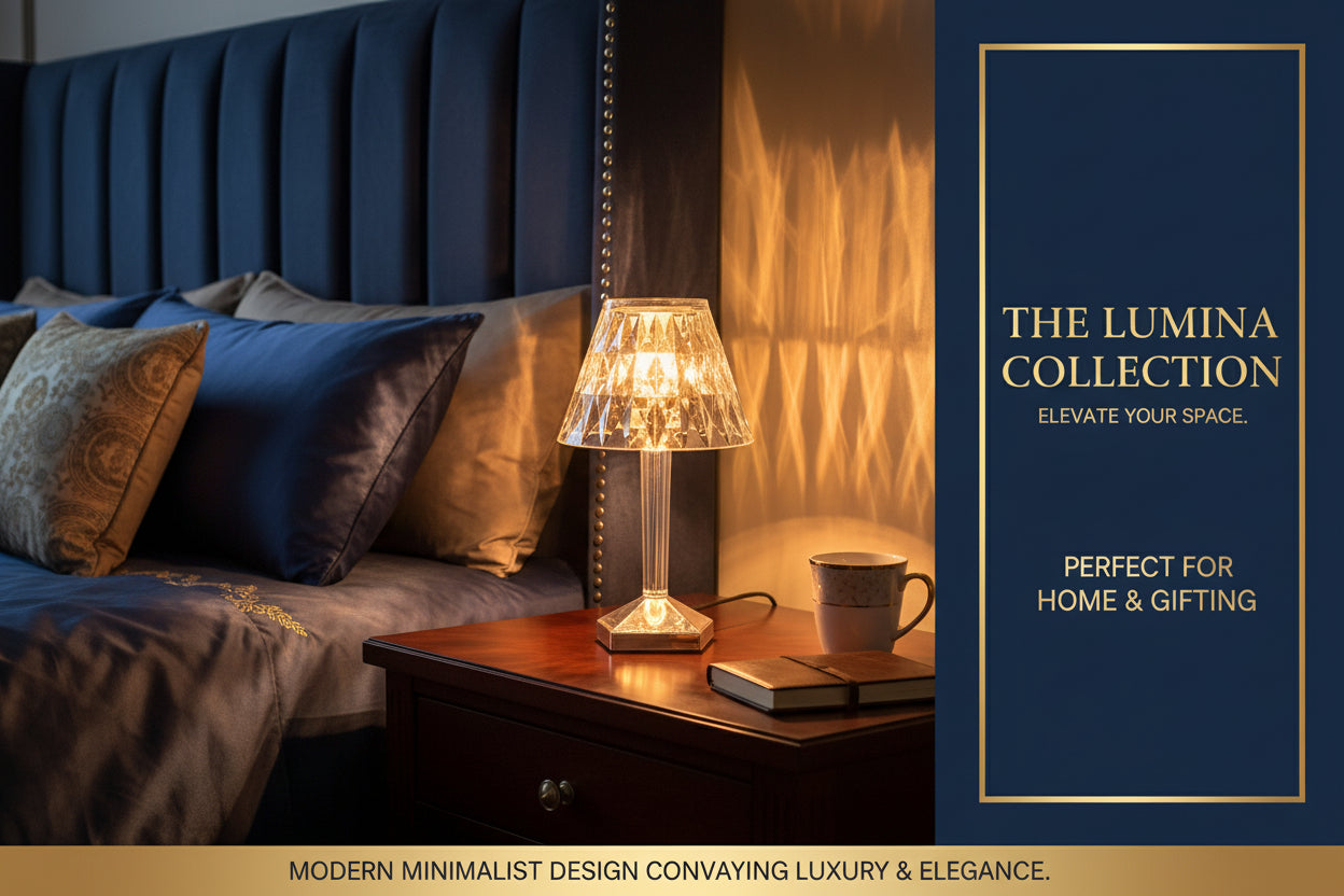 Cup Shape Crystal Table Lamp (1 Pc)