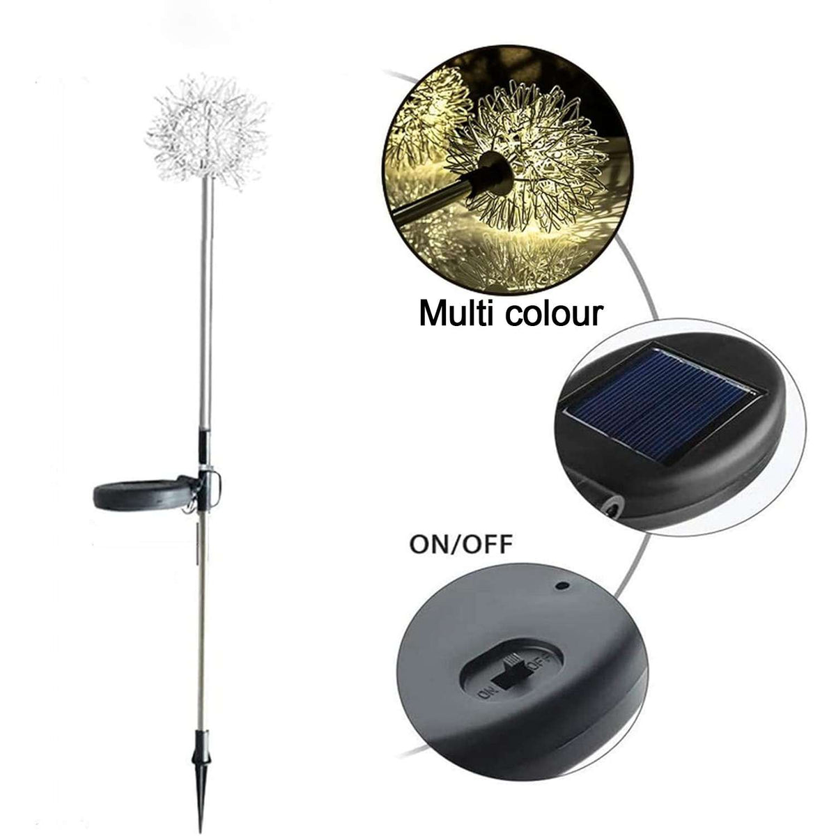 Urban Zen™ Solar-Dandelion – Premium Outdoor Firework Garden Lights (2 Pc Set) - Mr Urban Choices