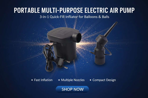 Portable Multi-Purpose Electric Air Pump – 3-in-1 Quick-Fill Inflator for Balloons & Balls - Mr. Urban Choices