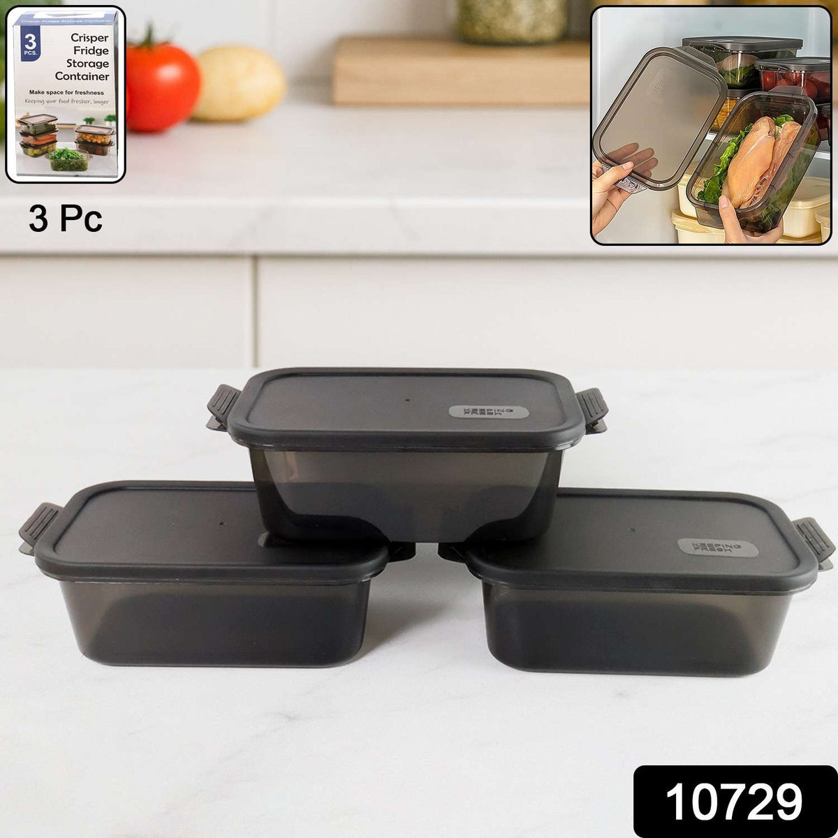 Urban Max™ Space-Saver Series – 3 Pcs Modular Food Grade Containers - Mr Urban Choices