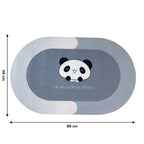 Anti-slip Cartoon Panda Printed Bathroom Floor Mat (1 Pc 89 X 59 Cm)