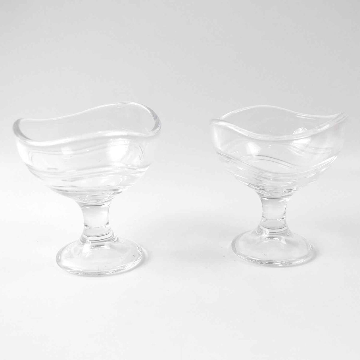 Glass Footed Dessert Bowl Ice Cream Cup (2 Pcs Set) - Mr Urban Choices