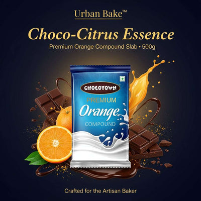 Urban Bake™ Choco-Citrus Essence – Premium Orange Compound Slab (500g) - Mr Urban Choices