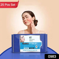 Refreshing Wet Wipes For Face  Facial Cleansing  Refreshing  Skin Hydration Soothing For Skin  Ph Balance  Alcohol Free  Nourishing With Fruit Extract  25 Wipes