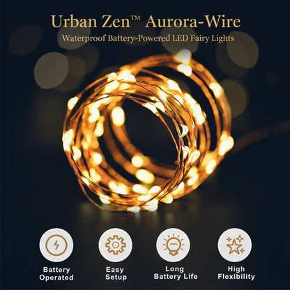 Urban Zen™ Aurora-Wire – Waterproof Battery-Powered LED Fairy Lights - Mr Urban Choices