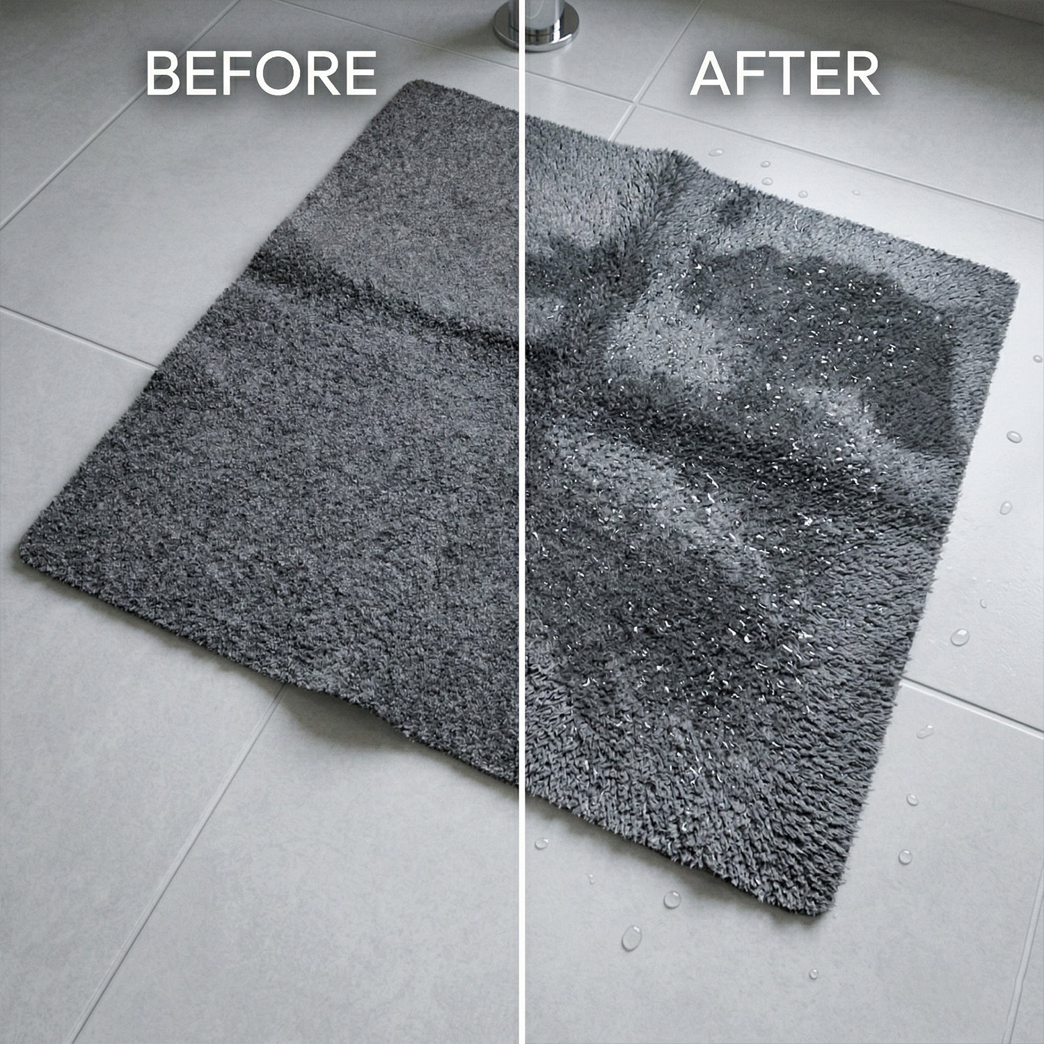 Ultra Soft Anti Slip Bathroom Floor Mat (1 Pc 100x99 Cm)