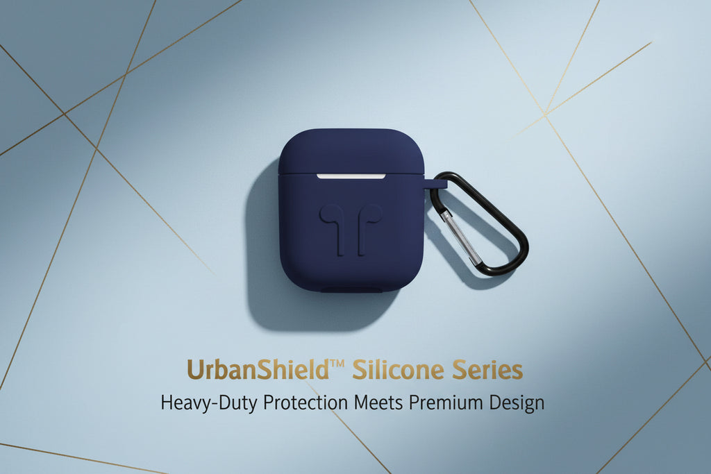 Urban Shield™ Silicone Series – Heavy-Duty Shock-Absorbing Headphone Box with Keychain